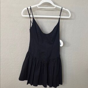 Staud mini Dena dress in black size 6 NWT